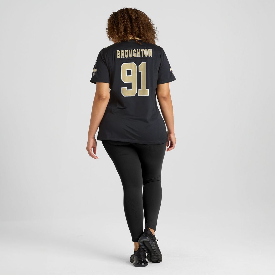 Vernon Broughton New Orleans Saints Nike Women's Team Game Jersey -  Black