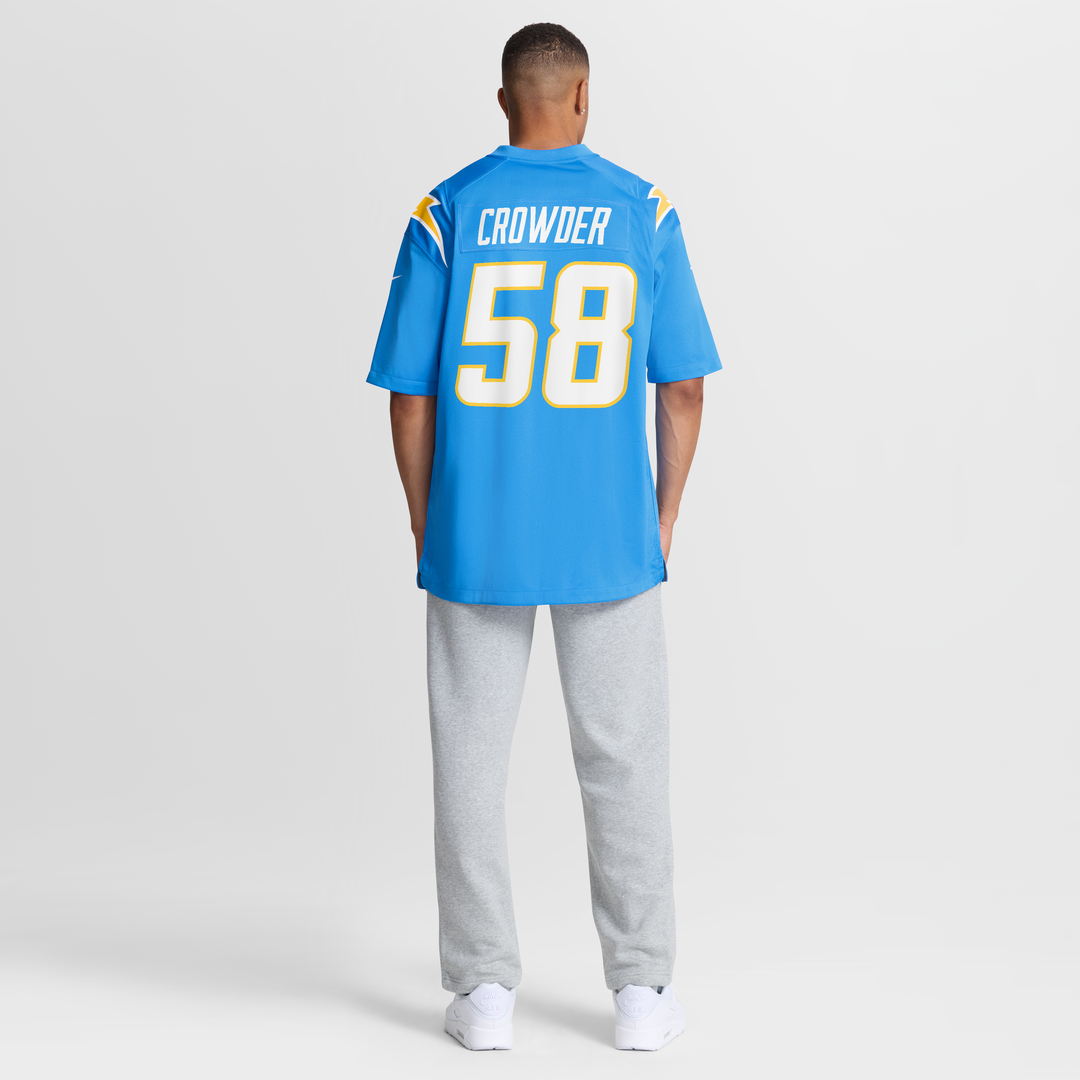 Tae Crowder Los Angeles Chargers Nike Team Game Jersey - Powder Blue