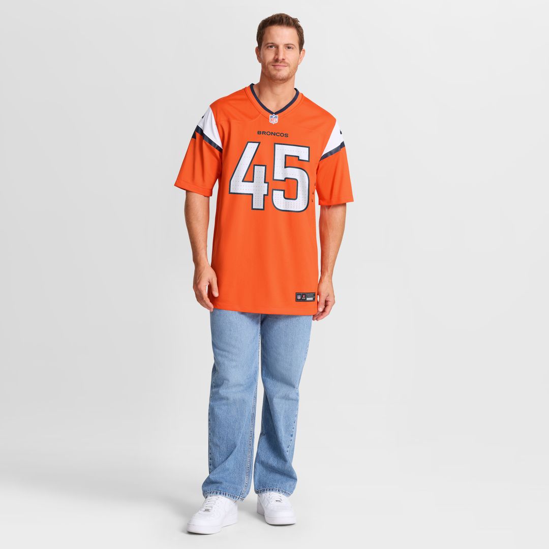 Nate Adkins Denver Broncos Nike Team Game Jersey -  Orange